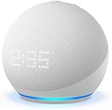 Echo Dot smart speaker on a nightstand