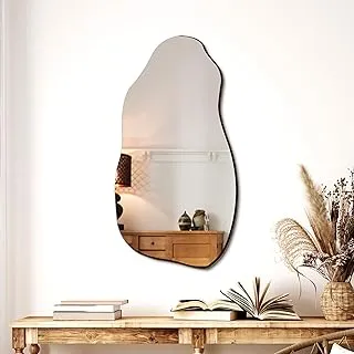 Elegant modern wall mirror adding style and light to the living area