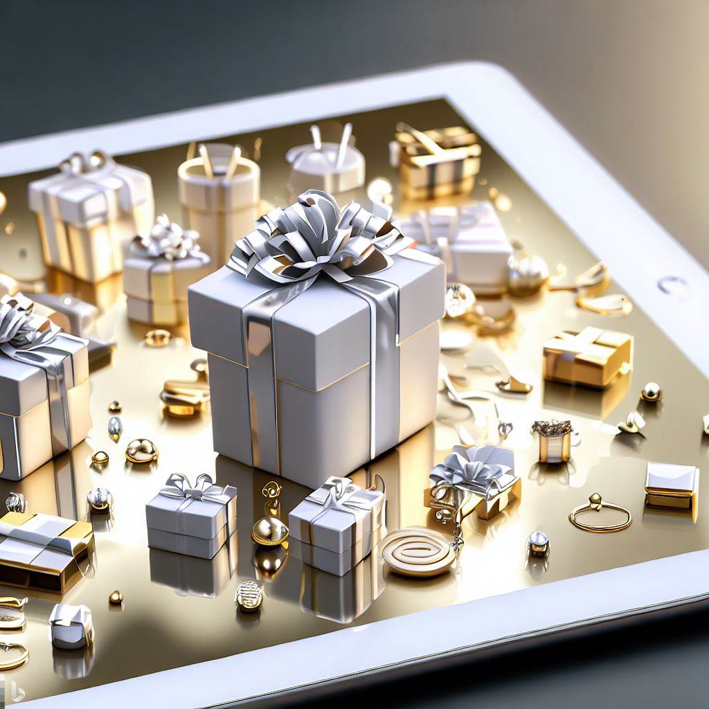Anniversary gift ideas for men displayed on a tablet, AI-generated and personalized