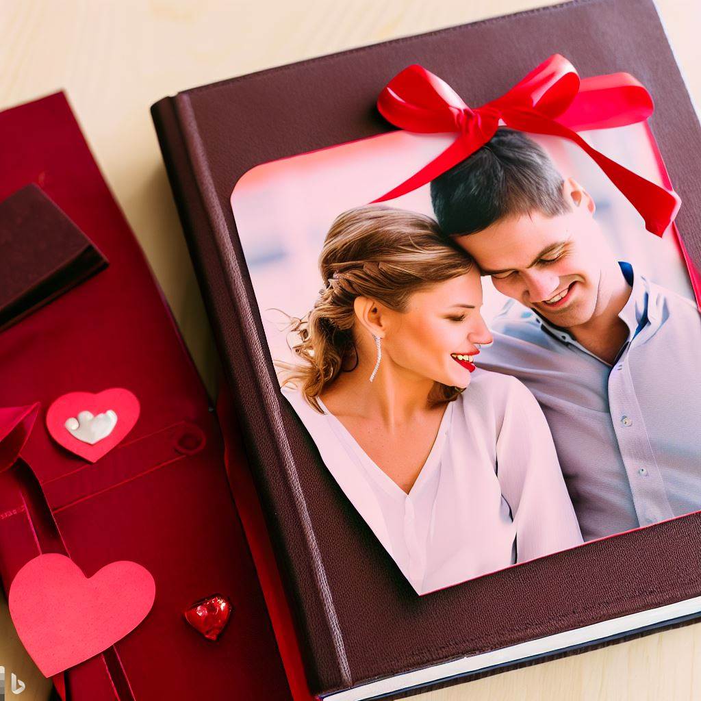 Customized photo album as a sentimental Valentine's Day gift