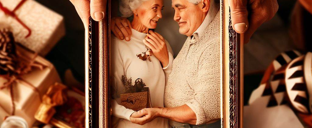 An image showcasing heartfelt gift ideas for grandparents, including handwritten letters, handmade crafts, and a framed photo, symbolizing love and appreciation