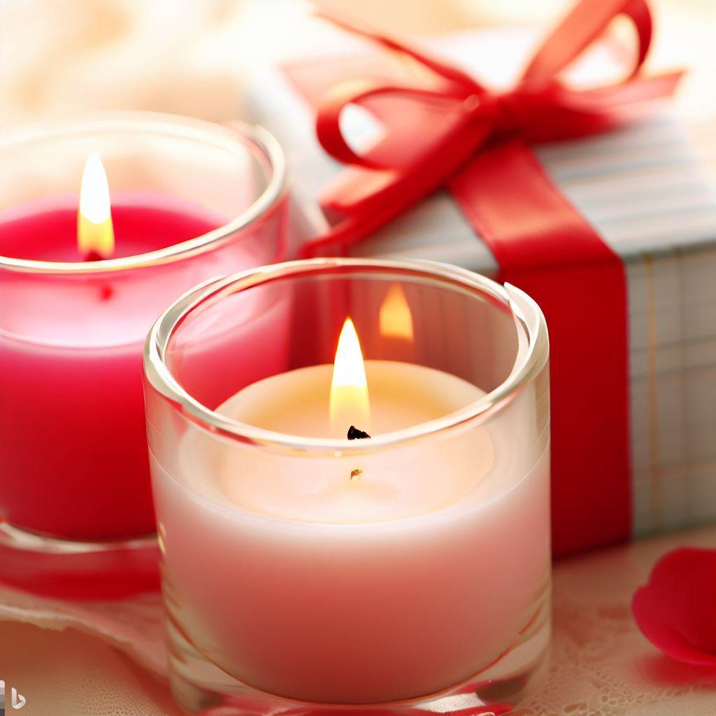 Scented candles as a relaxing Valentine's Day gift