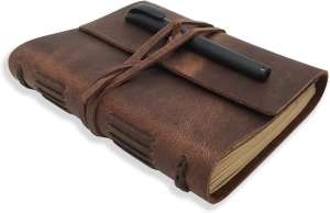 Leather Journal Writing Notebook - Genuine Leather Bound Daily Notepad for Men & Women